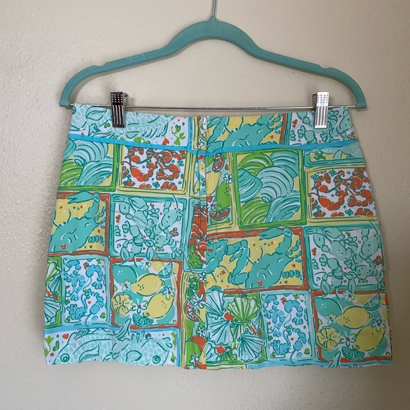 Lilly Pulitzer Skort Sz 4 in Just Add Lemon print - Picture 2 of 3